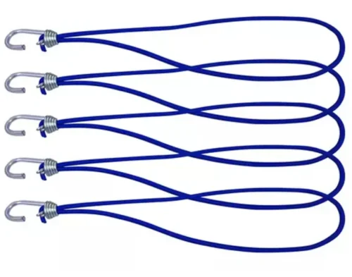 CORDA ELASTICA  GANCHO SIMPLES AZUL